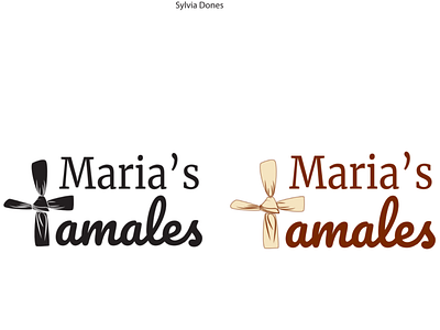 Maria's Tamales Logo adobe cornhusk graphic design illustrator t tamales