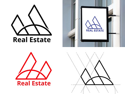 Real estate logo design, minimalist logo