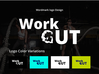 workout wordmark logo design, typography vector logo design