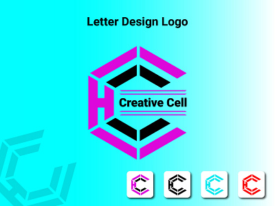 Creative Cell logo, CC logo, CC letter design, gradient logo.