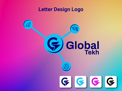 Global tekh logo, G logo, G letter logo, g letter design logo