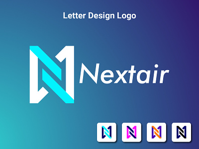 Nextair logo design, N logo, N letter design logo, letter design