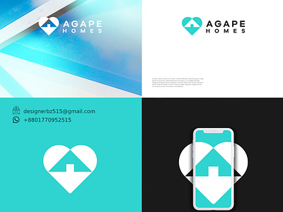 Agape Homes Logo branding business logo design graphic design logo logo design modern typography vector