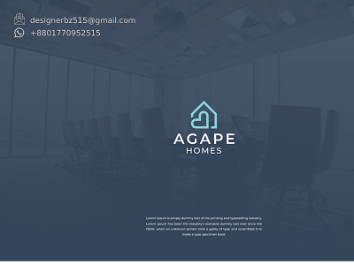 Agape Homes Logo branding business logo design fiverr graphic design logo logo design logos modern typography vector