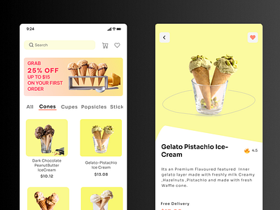 Ice-Cream mobile app