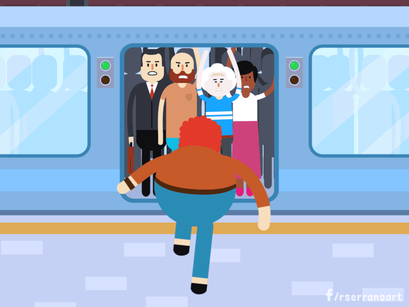Subway Trouble animation character animation gif illustrator jump loop perfect loop platform subway
