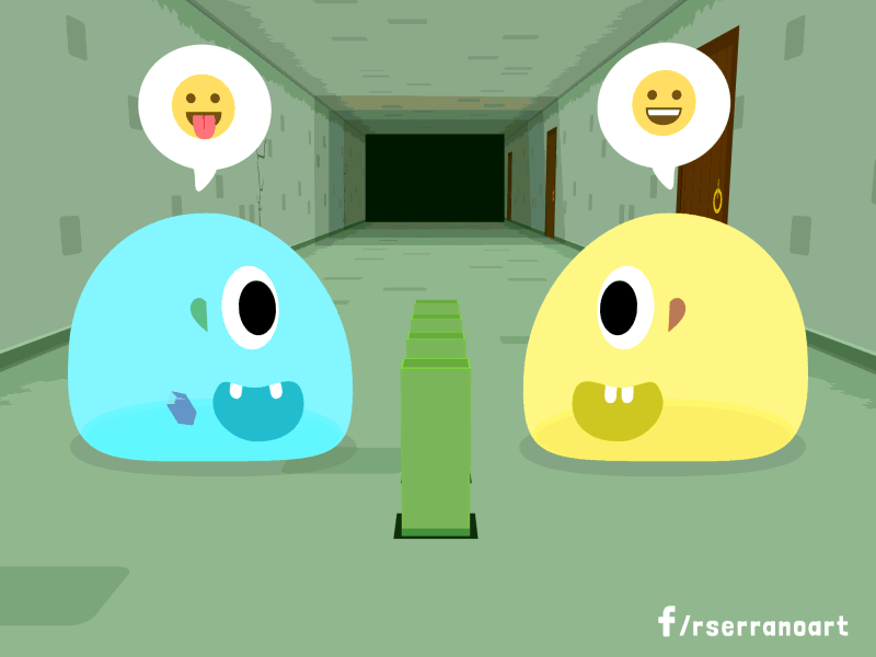 Slimes on a dungeon blob dungeon game motion rpg slime videogame