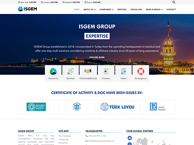 Istanbul Gas & Energy Ship Management design website website design