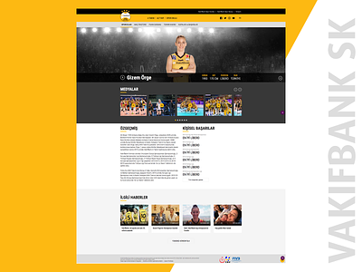 Vakıfbank SK Website design player page sport website ui vakifbank vakifbank sk vakifbank sport club vakifbank volleyball website website design