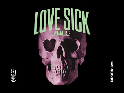 LOVE SICK design fakexfake illustration merch mexico shirt type