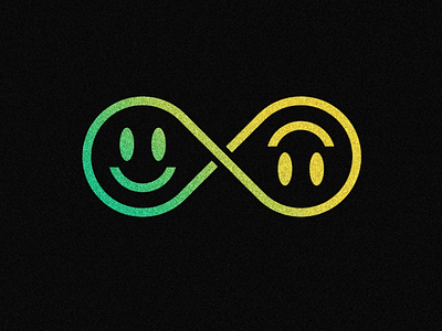 ENDLESS HAPPINESS brand branding face happy icon infinit logo smile