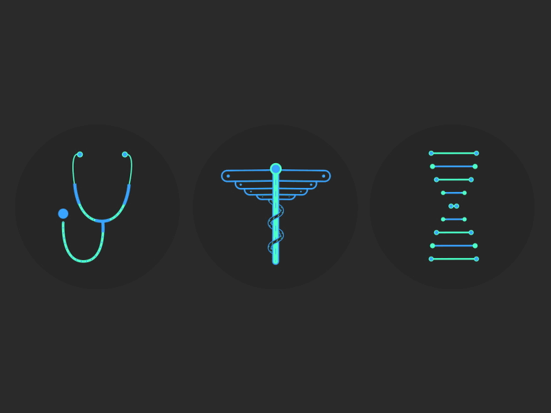 Animated Medical Icons 2d animation color design icons shape layer ui ux