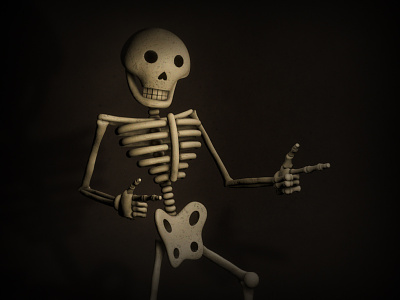 Gregory 3d bones c4d design ghost ghoul halloween model portrait skeleton studio texture