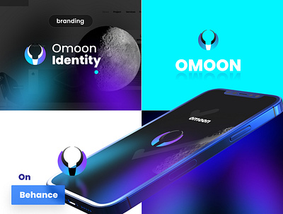 Omoon identity affinity designer branding design figma gradient graphic design identity illustration logo ui vector web design