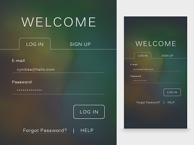 Minimalistic Login Screen login minimal simple