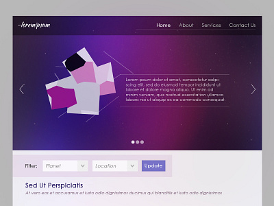 Daily UI #003 - Landing Page dailyui galaxy landing page purple universe