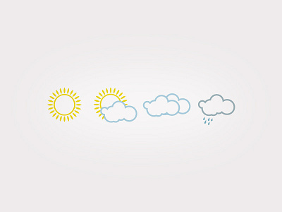 Weather Icons icons outline simple weather