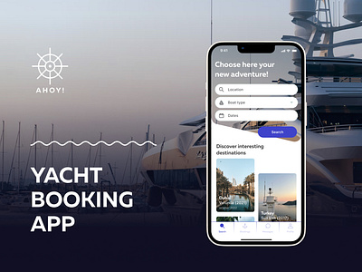 Yacht Booking App Ahoy! UI/UX Design.