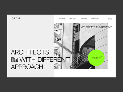 Website architectural bureau architecture creative design figma minimal typography ui uidesign ux web design