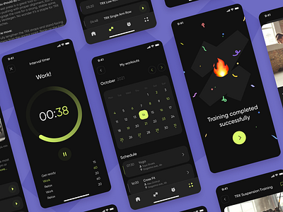 Workout app app clean creative dashboard design fitness fitness app gym interface minimal mobile mobile app mobile app ui mobile design sport ui ui design ux ux design workout app