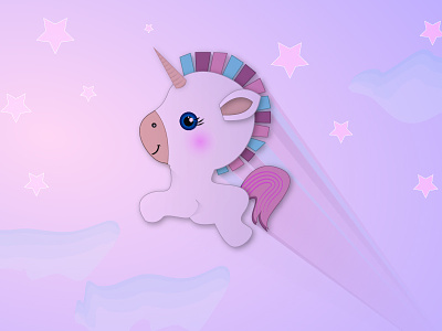 Little cute unicorn cartoon cute little unicorn