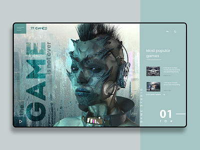 Landing page for game studio/ UI design