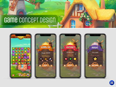 Game concept design app design icon illustration ui ux vector