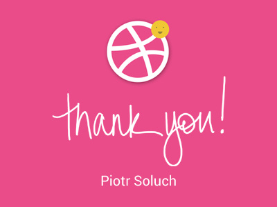 Thank you for dribbble invite
