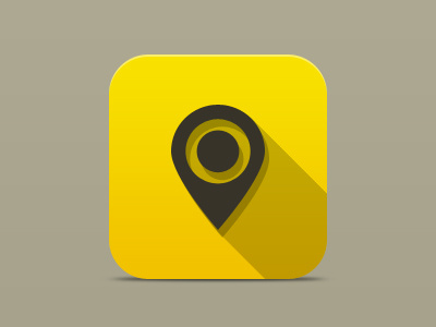 Location App Icon app clean finder flat iconminimal ios location map pin simple