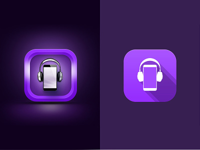Music App Icon app apple application flat icons ios minimal mobile music player simple store