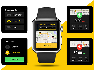 Concept Taxi App for iwatch