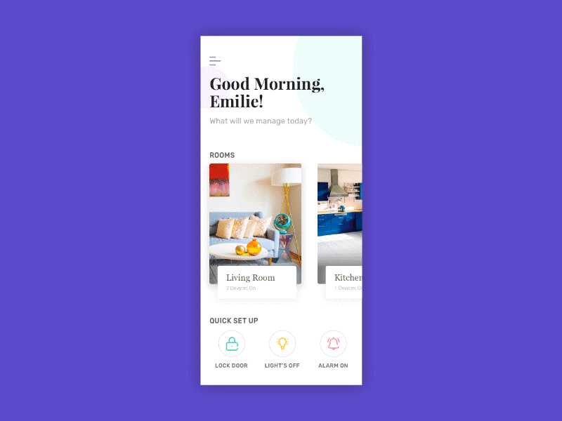 Smart Home App concept - Animation