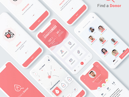 Find A Donor Mobile App by Ask Designs 🐟 on Dribbble