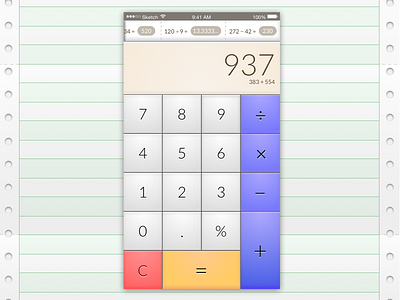 Daily UI 004 - Calculator 001 90s calculator daily ui pastel retro ui