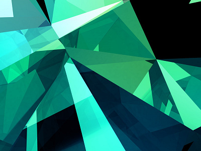 Daily Render 001 - "MIEN" 3d abstract c4d crystal emerald facet green