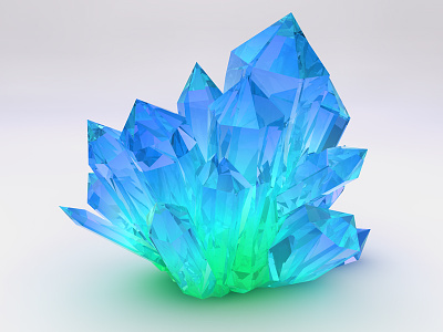 Daily Render 004 - "RUPTURE" 3d abstract blue c4d crystal green