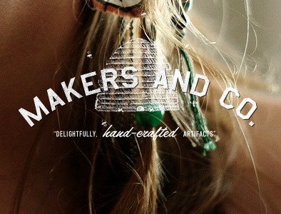 Makers & Co. Logo bee handmade hive logo makers