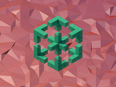 This hurts my eyes dribbble dribbble shot geometry impossible geometry isometric low poly