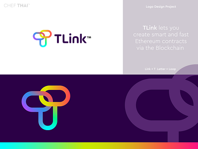 TLink Logo Desgin blockchain logo link logo network logo t blockchain t logo