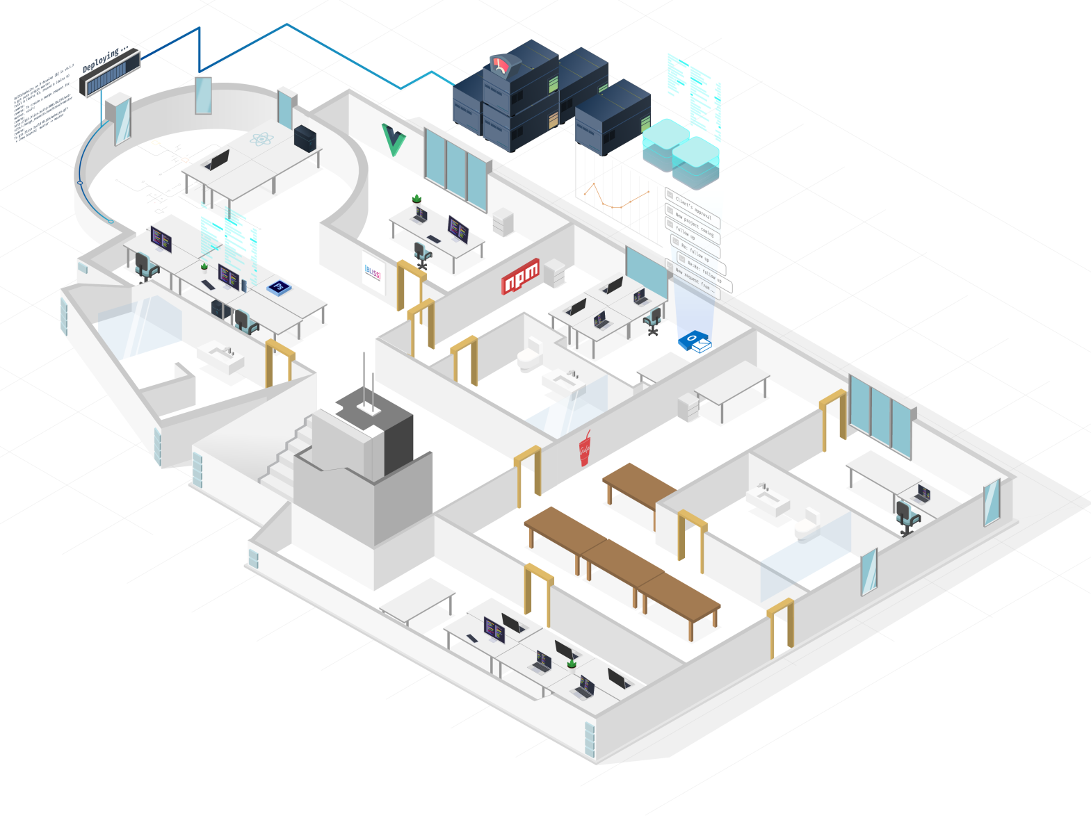 Office isometric by Richebois on Dribbble