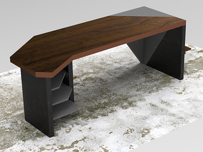 Modern Desk 3d blender desk furniture sketchfab