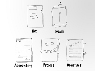 accounting icons graphic design hand drawing icon iconography illustration logo paperwork