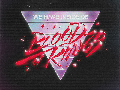 Blood Of Kings 80s adiorga futuristic lettering music neon queen retro retrofuture type typography