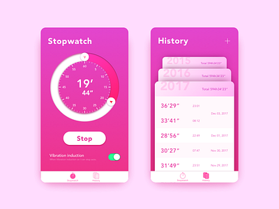 Stopwatch purple stopwatch timer ui ux