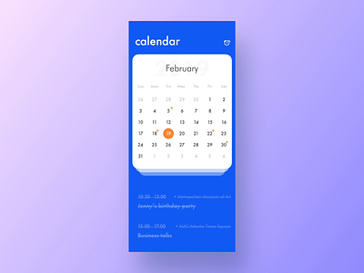 A Schedule App animation app blue clean design iphone iphonex mp4 schedule ui