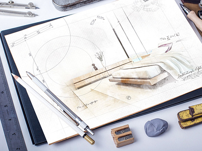 Architecture Sketch - Photoshop Action by dgasDesign on Dribbble