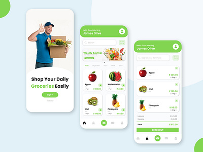 Grocery shopping app UI concept