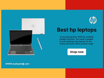 hp leptops banner design