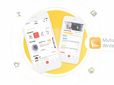 Writer Application app design mobileapp novels ui ux writer