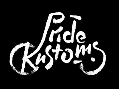 Pride Kustoms barmalej design lettering